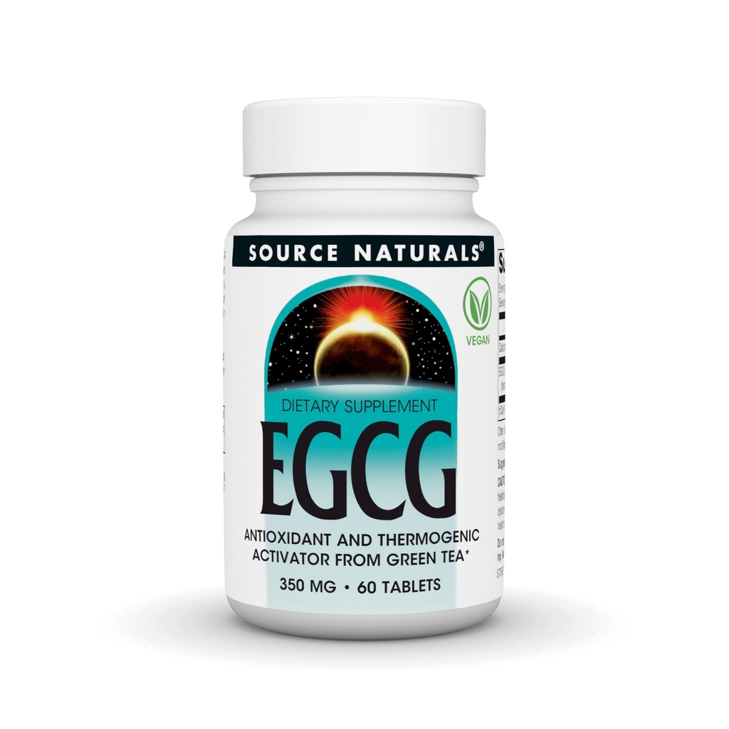 Allikas Naturals EGCG, antioksüdant ja termogeenne aktivaator rohelisest teest, 350mg - 60 tabletti