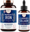 WINDSOR BOTANICALS Vedel kollageen ja raud naistele Beaty and Wellness Bundle
