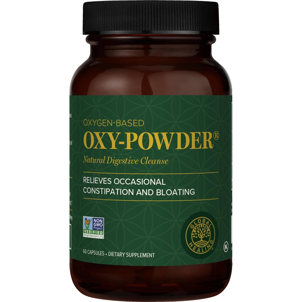 Global Healing Oxy-Powder Colon Cleanse, kõhukinnisuse leevendamine naistele ja meestele, Magneesium Oxide Colon Cleanser & Detox kaalulangus, Gut Cleanse Detox naistele ja meestele