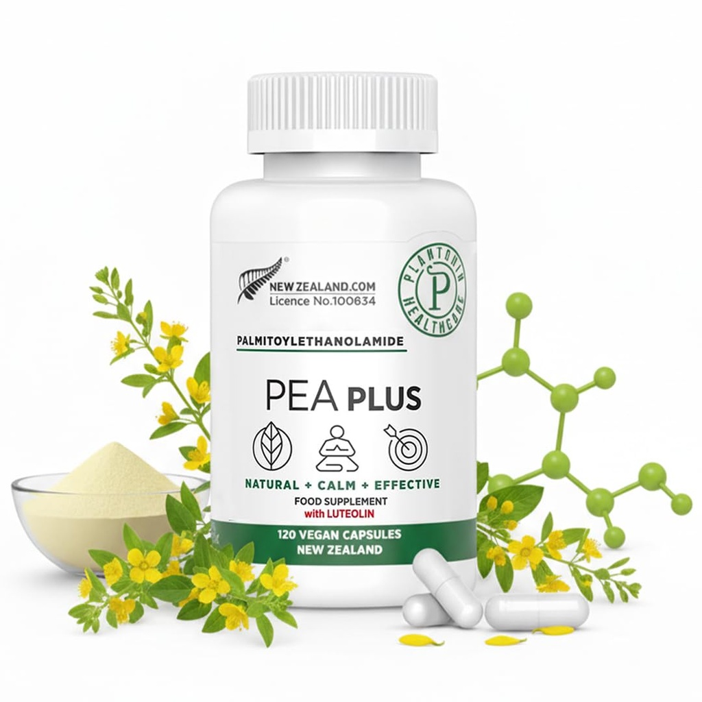Uus-Meremaa - Palmitoüületanoolamiid 600mg + Luteoliin - Mikroniseeritud hernelisandid - 120 Vegankapslit