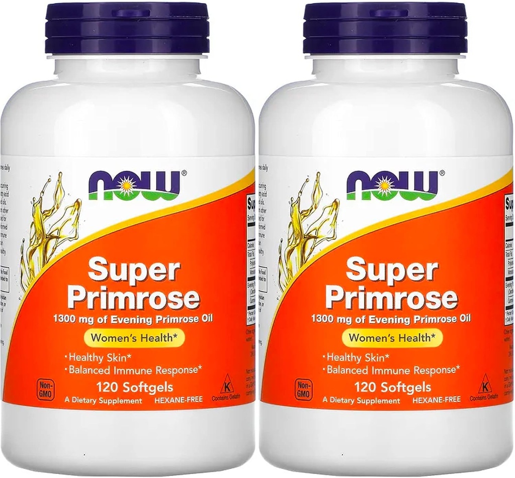 Now Foods Super Primrose 1300mg, 120 geeli (2 pakendis)