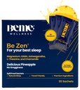 BeMe BeZen Sleep Aid Supplement Natural Ilma melatoniini - 2X imendumist kui pillid - une abivahendid täiskasvanutele Magneesium, Ashwagandha, Kummel, L-Theanine & GABA - Maitsev ananassi