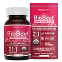 BioBeet® Max Strength Beet Juurkapslid - 21: 1 Kontsentraat, iga serveerimine tuletatud 28,350 mg orgaanilisest peedist - Absorptsiooni tõhustamine BioPerine® Black Pepper ekstraktiga (60 kapslit)
