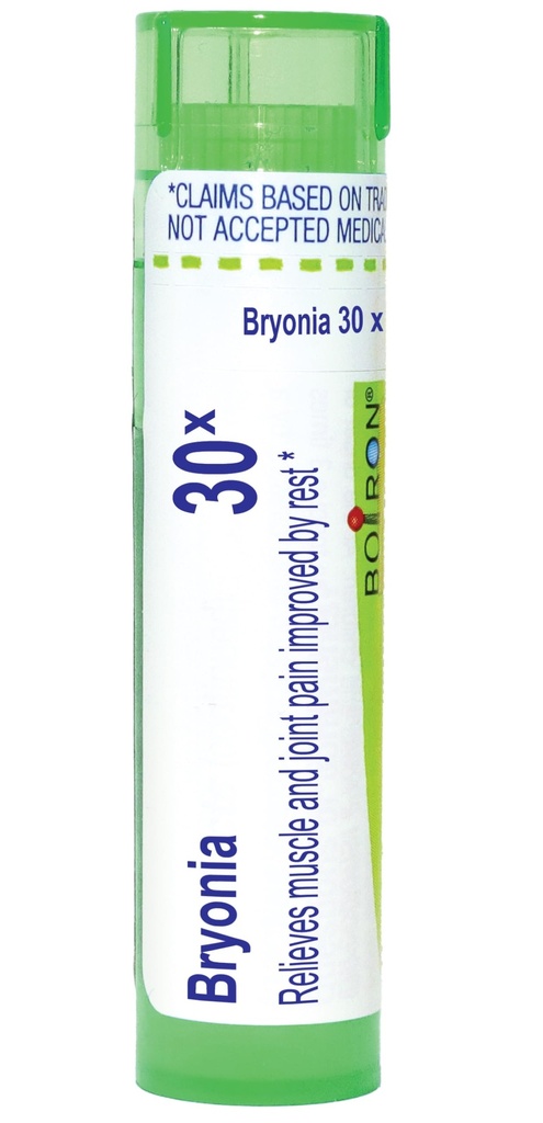 Boiron Bryonia 30X homöopaatiline ravim lihaste ja liigesevalu jaoks - 80 Pellet