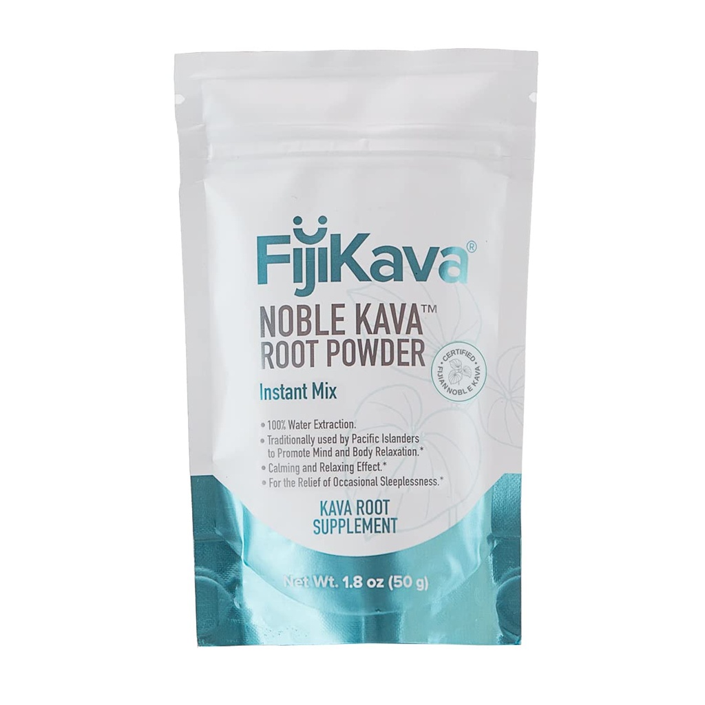 FijiKava Instant Kava Powder 50g – Premium Kava Root Pulber kõrge katalaktoonisisaldusega – Looduslik lõõgastusvahend rahulikkuse, stressi leevendamise ja unetugi – Lihtne segu