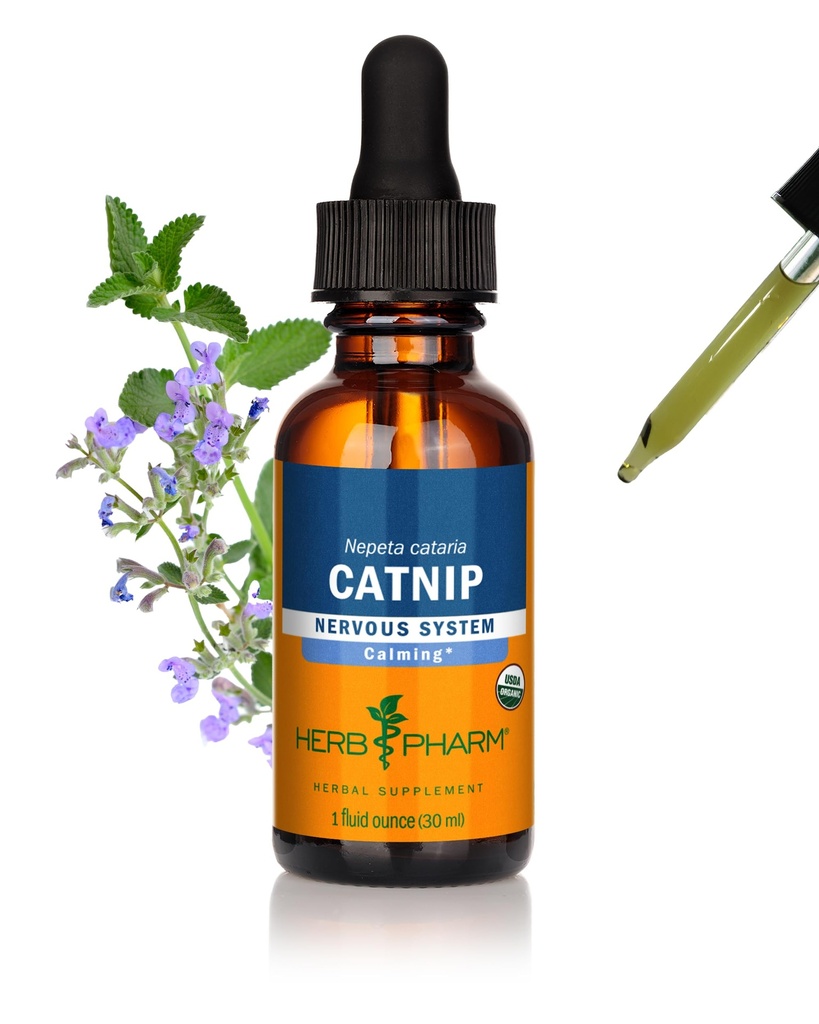 Herb Pharm Certified Organic Catnip Vedel Ekstrakt Calming Närvisüsteemi Toetus 1 Fl Oz