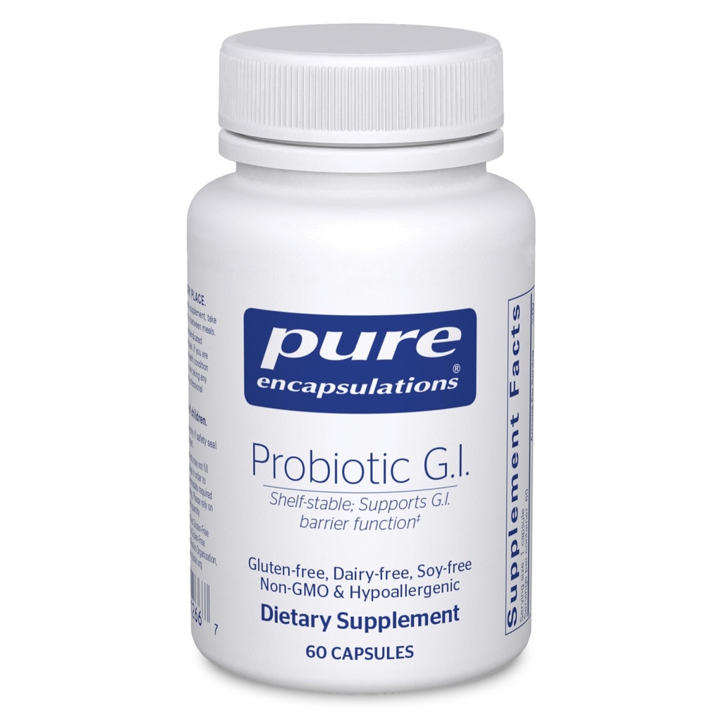 Puhas kapseldamine Probiootikum G.I. - riiulil stabiilne probiootikum soolestiku tervise ja seedetrakti toetuseks - Lactobacillus & Bifidobacterium - 60 kapslit