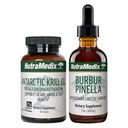 NutraMedix Brain Support Bundle - Sisaldab Artic Krill Oil Softgels ja Burbur Pinella Vedel tilgad Kognitiivne Tervis, Detox ja Brain Support - 2- tükilisa komplekti Kognitiivne tugi