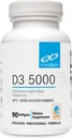 XYMOGEN D3 5000 - biosaadav vitamiin D3 5000 RÜ (125 mcg) - kõrge potentsiga D-vitamiini lisand, et toetada immuunsüsteemi tervist, luu + südame tervist (90 želatiini softgels)