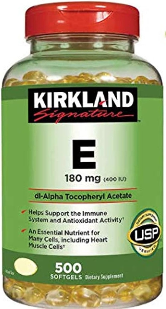 Kirkland Allkiri Vitamiin E 180mg, 500 Softgels