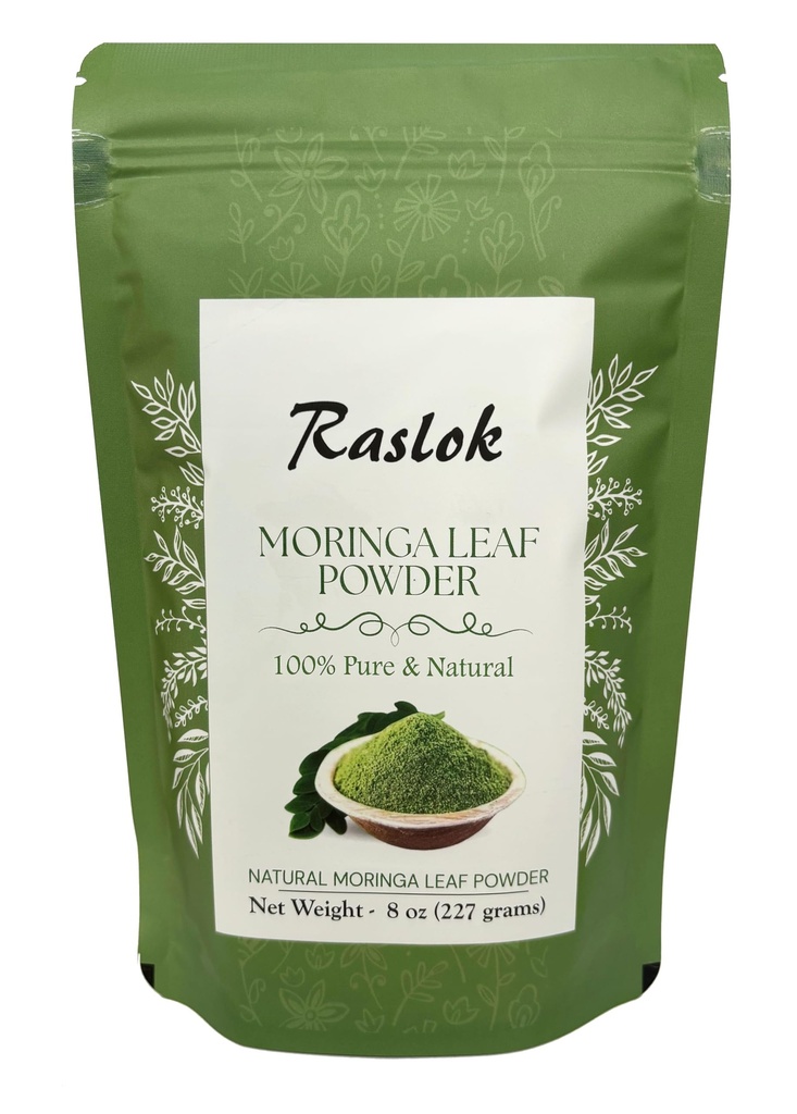 Moringa pulber | 100% Pure Moringa Leaf NO Stems | Moringa Olifera pulber (8 Oz)