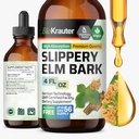 BIO KRAUTER Slippery Elm Bark Tinktuur - Puhas libe Elm naistele ja meestele - 4 Fl.Oz. 56 tarnepäeva - kurgu ja hääle tugi - Vegan Vequid tilgad kopsudele - Hingamisteede ja seedetrakti tervis