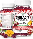 Lunakai USA Made Pure Shilajit Gummies 1200mg Ashwagandha & Chaga - Himalayan Shilajit meestele ja naistele, energia ja elujõu toetus, 60ct