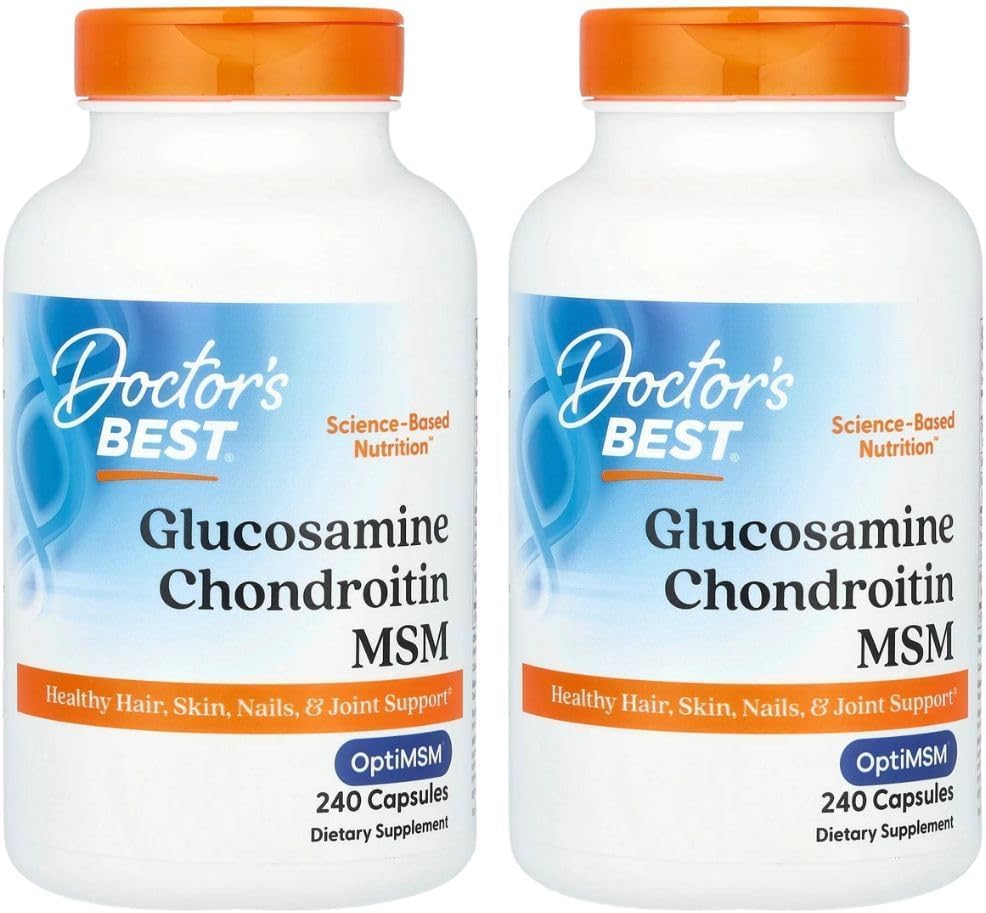 Doctor's BEST (2 Pack Glükoosamiin Chondroitin MSM koos OptiMSM, 240 Veggie Caps)