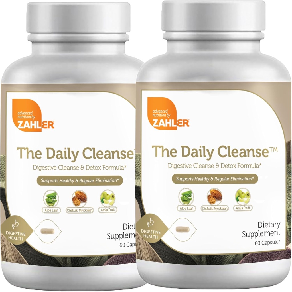 Zahler Daily Cleanse, Seedetrakti Puhastamine & Detox valem, toetab tervislikku ja korrapärast kõrvaldamist, 120 kapslit