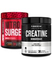 Jacked Factory NITROSURGE Shred Pre Workout Supplement (Apelsini ananass, 30 serveerimist) & Kreatiinmonohüdraadi pulber (maitsestamata, 30 serveerimist)