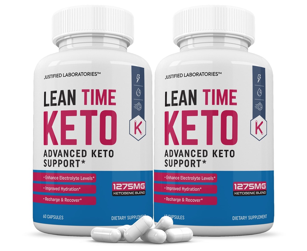 (2 Pack) Lean Time Keto Pills 1275MG Uus ja täiustatud valem Sisaldab Õunasiidrit Äädikat Ekstra Neitsi Oliiviõli Pulber Roheline Teeleht 120 Kapslit
