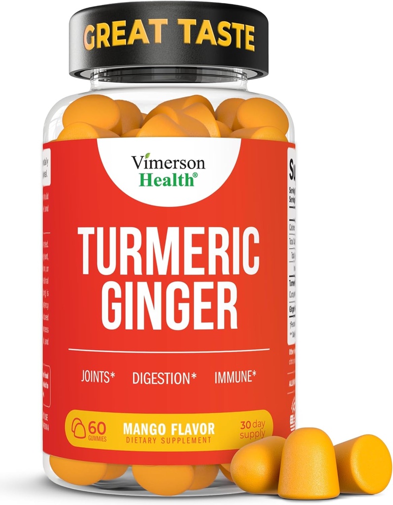 Kurkumilisand - kurkumiin C3 kompleks + ingveri juur soolestikule ja liigese tervisele - looduslik kurkumilisa 95% kurkumiinoidid. Sisaldab 260mg Tumeric Extract. 60 Mango Maitselised kurkumilised kummikud