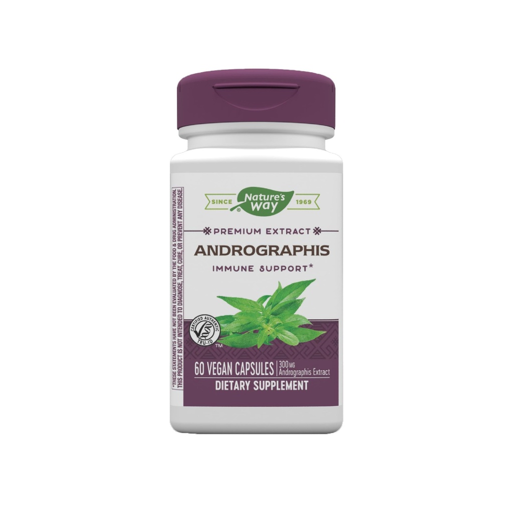 Nature's Way Premium Extract Andrographis , Immune Support * , 300 mg andrograafia ekstrakt portsjoni kohta , 60 kapslit