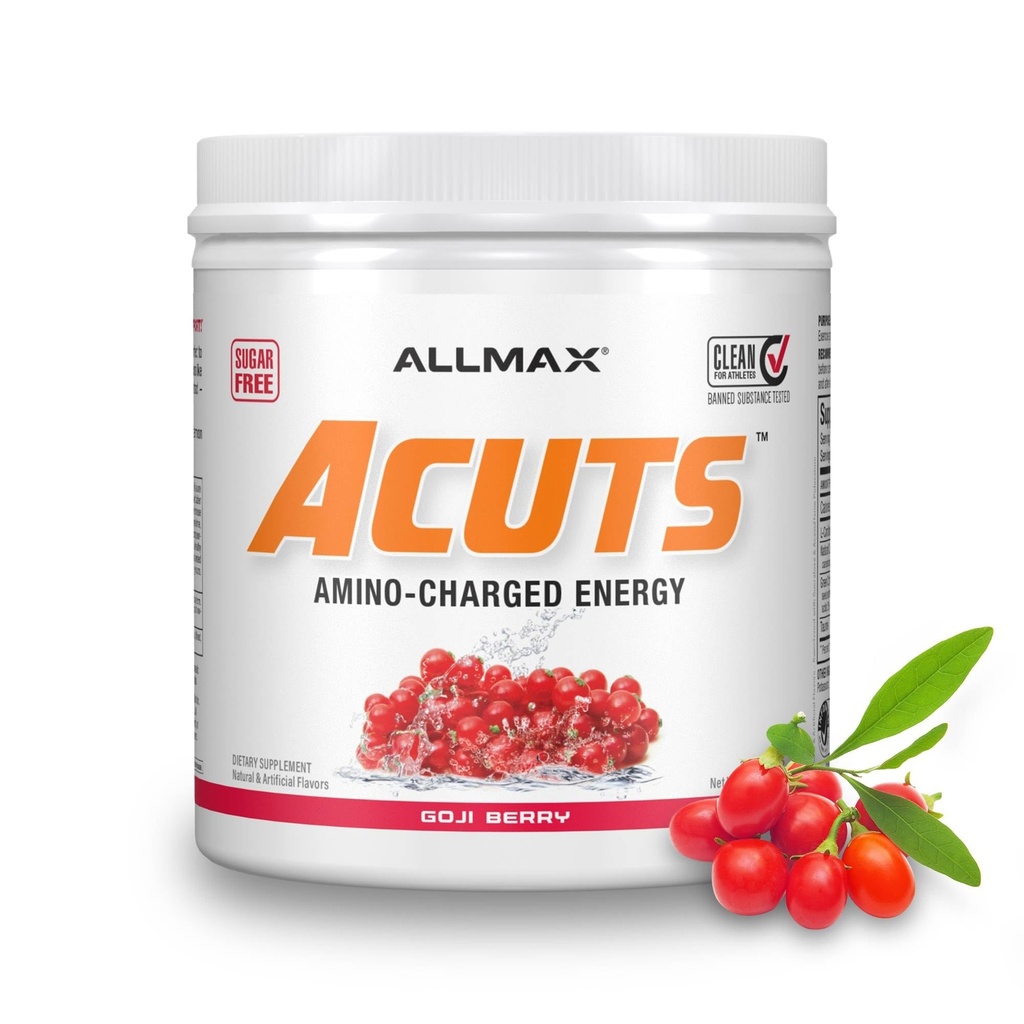 ALLMAX Nutrition AMINOCUTS (ACUTS), Amino-Charged Energy Drink koos tauriini, L-karnitiin, Green Coffee Bean Extract, Goji Berry Martini, 30 Servings