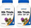 Nutricost Milk Thistle 1000mg ekvivalent, 240 kapslit (2 pakendit) - 250mg 4: 1 ekstrakt - Vegan, Non-GMO ja Gluteenivaba
