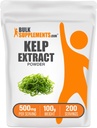 BulkSupplements.com Kelp Extract Powder - Kelp Supplement, Brown Seaweed Extract, Seaweed Powder - Gluteenivaba, 500mg per Serving, 100 g (3,5 oz) (pakk 1)