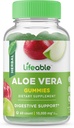 Elujõuline Aloe Vera täiendus Gummies täiskasvanutele - 10 000 mg - suurepärase maitsega looduslik maitsestatud kummi - gluteenivaba, vegan, mitte-GMO närimiskõlblik - täiskasvanutele, meestele, naistele - 60 Gummies - 30 annust