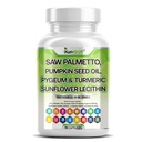Saw Palmetto koos Stinging Nettle, Pygeum, Kõrvitsa Seed, Päevalille letsitiin, Kurkum & Ashwagandha - eesnäärme tugi meestele lükopeeni ja D3-vitamiini - 90 kapslit