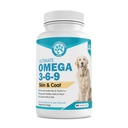 Wanderfound Pets - Omega 3 kalaõli koertele, suitsutatud lõhe ja maks maitse, 120 närimistabletti