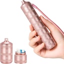 Kaasaskantav Metal Pill Medicine Korraldaja - Veekindel Pill Case Compact Travel Pill Box Weekly Alumiinium Alloy Container, 7 Day Daily Pill Korraldaja Hoidja väikeste pillid, Roosa S