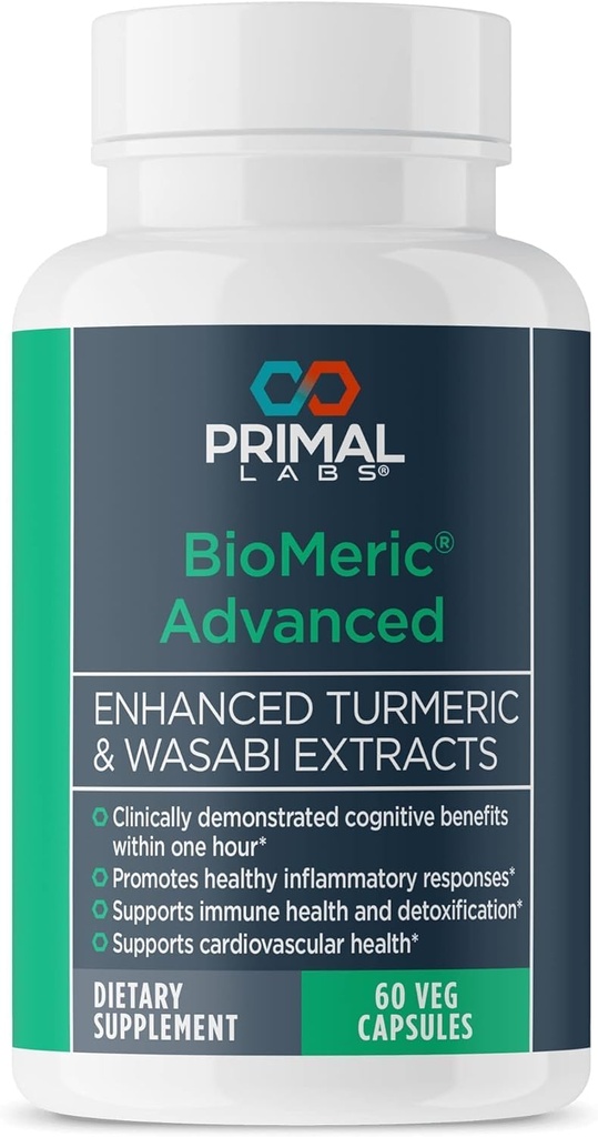 BioMeric Advanced - kurkumiini ja Wasabi ekstraktidega - 60 kapslit