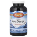 Carlson - Super Omega-3 Gems, 1200 mg Omega-3s, südame-veresoonkonna tugi, ajufunktsioon ja nägemus Tervis, 180 pehmet geeli