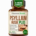 Kiudaine täiendus 1080mg Psyllium Husk Pulber, Libe Elm naistele ja meestele, Ingveri juur - kõrge kiudainega pillid korrapärasuse, seedetrakti ja soolestiku tervis - õrn kõhu 60 Psyllium Husk kapslid