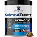 Wild Alaskan Salmon Oil for Dogs - Dog Skin and Coat Supplement - Shedding & Itch Relief for Dogs - Omega 3 Fish Oil for Dogs Chews - 120 Dog Allergy Chews - Dog Shedding Supplement - Dog Vitamiinid