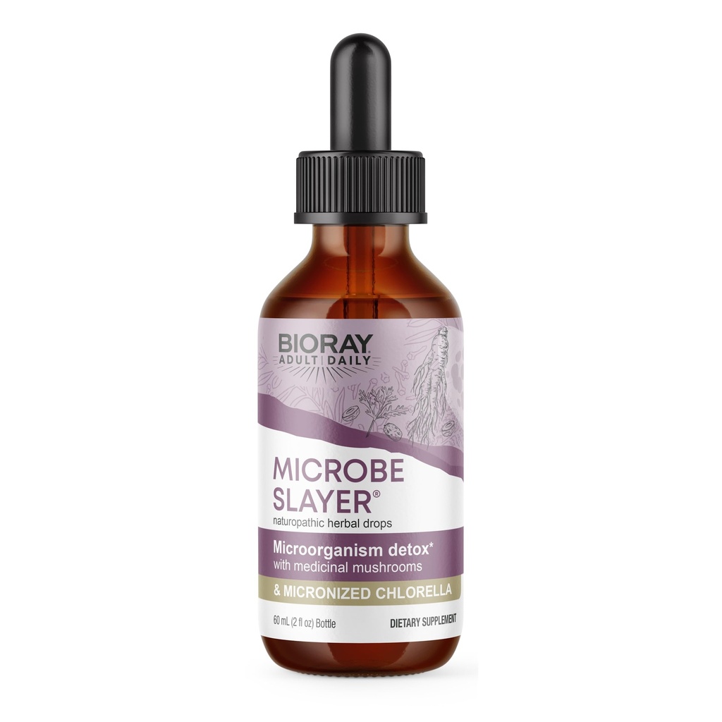 BIORAY Daily Microbe Slayer - 2 fl oz - soodustab soole mikroobide tasakaalu ja toidab maksa - mitte-GMO, taimetoitlane, gluteenivaba