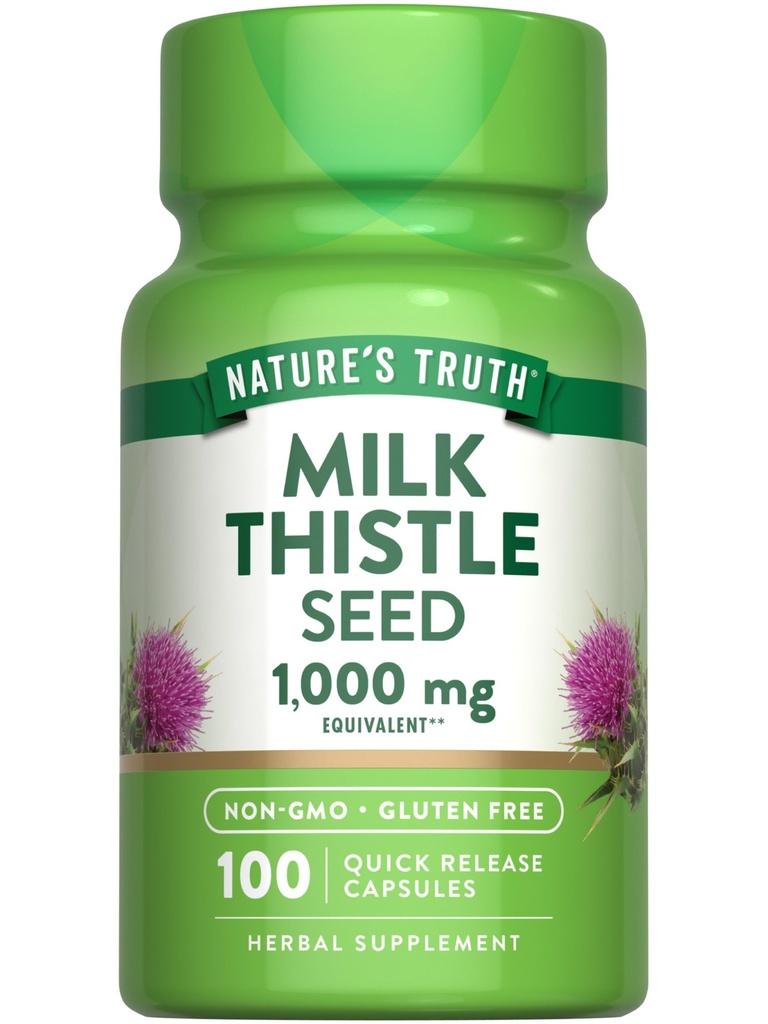 Nature's Truth Milk Thistle Seed Extract | Herbal Supplement | 100 kapslit | Non-GMO & Gluteenivaba