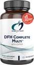 Disainid Health DFH Täielik Multi vasega - terviklik multivitamiin + mineraalne toidulisand koos folaadiga, 1000 IU D-vitamiin, immuuntoetusvitamiinid - Multivitamiin ilma rauata (120 kapslit)