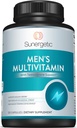 Sunergetic Premium meeste tugilisa - võimas multivitamiin - toetab energia, vastupidavuse, vastupidavuse ja stressi juhtimist - tsink, Ashwagandha, Maca, L-karnitiin ja vitamiinid - 120 kapslit