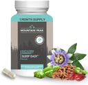 Mountain Peak Nutritionals Sleep Easy - Unetoetus täiendus, mis edendab lõdvestunud ja rahulikku meeleolu - 5-HTP, aminohapped, melatoniin ja magneesium - hüpoallergeenne toidulisand (60 kapslit)