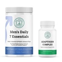 Meeste igapäevane 7 Essentials & Adaptogen Complex Bundle - täielik multivitamiinipakett ja stressiga kohanemise tugi meeste optimaalsele tervisele