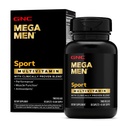 Mega meeste sport Multivitamiini kapslid, sportlik jõudlus Toitumine, lihasfunktsioon, kliiniliselt tõestatud, et tunnete end paremini, antioksüdandid, B-vitamiinid, energia tootmine, ajastatud vabanemine, 90 ct, 45 svgs