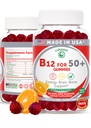 Lunakai USA Valmistatud Vitamiin B12 Gummies täiskasvanutele 50+, Non-GMO B12 Energy & Vitality Boost, Delicious Orange Maitse, 60ct