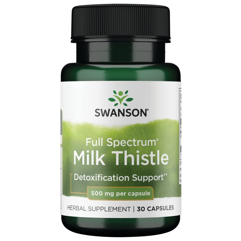 Swanson Full Spectrum Piimaohakas 500 milligrammi 30 kapslit