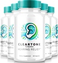 NutraRize (5 Pack) ClearTone Tinnitus, selge tooniga pillid kuulmiseks, ClearTone pillid täiendus üldise kõrva tervise, ametliku kuulmise tugikapslid, ClearTones Review (300 kapslit)
