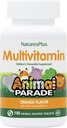 Natures Plus Animal Parade Laste näritav multivitamiin - oranž maitse - 180 loomakujulist tabletti - tervise ja heaolu edendamine - taimetoitlane, gluteenivaba - 90 serveerimist