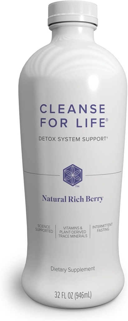 Isagenix Cleanse for Life - Detox Puhastusjook vitamiiniga B12, niatsiin ja vitamiin B6 üldiseks heaoluks - 32-kordne pudel (looduslik rikas marjamaitse), pakend võib varieeruda