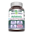Hämmastavad valemid Melatoniini kiire lahustamise lisand | 60 mg serveerimise kohta | Segatud marjamaitse | 60 tabletti | Mitte-GMO | Gluteenivaba | Valmistatud USAs
