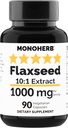 MONOHERB Flaxseed Extract 1000 mg - 90 taimekapslit