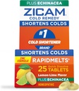 Zicam Zinc Cold Remedy RapidMelts Quick-Dissolve Tablets Lemon-Lime Flavor with Echinacea 25ct