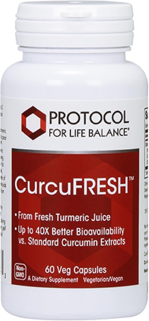 PROTOKOLL LIFE BILANCE CurcuFresh - 40x imendumine - kurkumimahla pulber - kurkumiinoididega - alates Curcuma Longa - Vegan & Non-GMO - 60 Veg kapslit